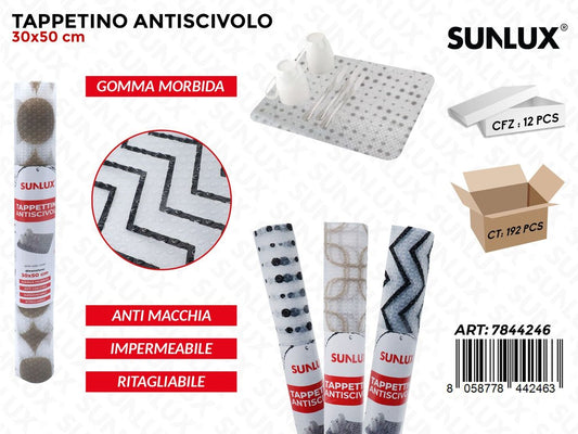 Sunlux Tappetino Antiscivolo Imp. Gomma ASS.30*50CM