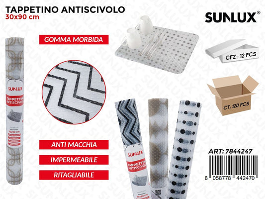 Sunlux Tappetino Antiscivolo Imp. Gomma ASS.30*90CM