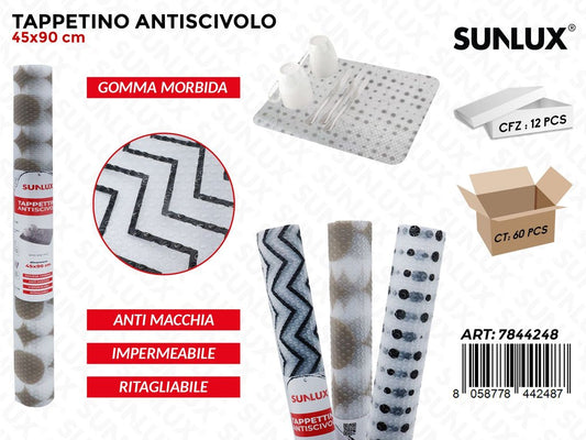 Sunlux Tappetino Antiscivolo Imp. Gomma ASS.45*90CM