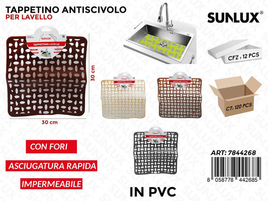 Sunlux Tappetino Antisc. Lavello Pvc 30*30CM