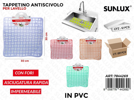 Sunlux Tappetino Antisc. Lavello Pvc 30*30CM