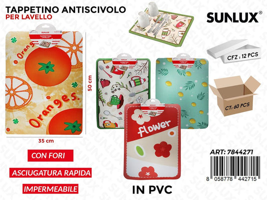 Sunlux Tappetino Antisc. Lavello Pvc Ass. 35*50CM
