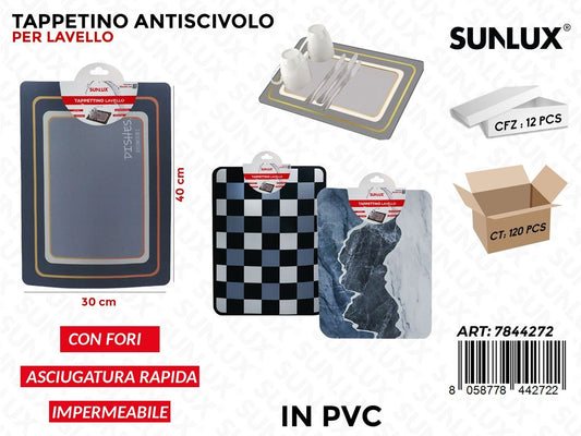 Sunlux Tappetino Antisc. Lavello Pvc Ass. 30*40CM