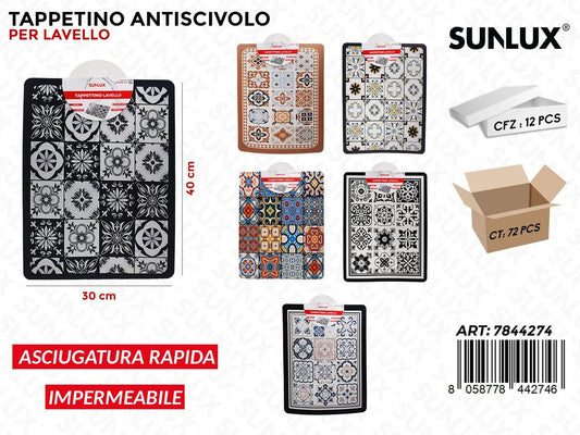 Sunlux Tappetino Antisc. Lavello Ass. 30*40CM