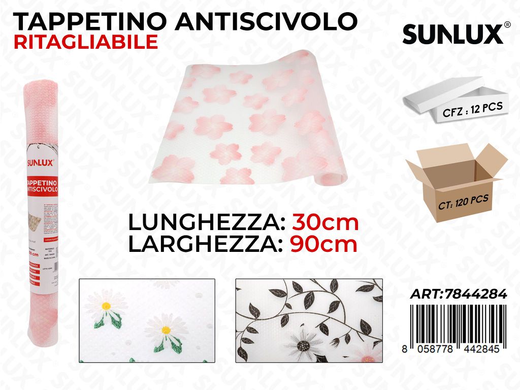 Sunlux Tappetino Antiscivolo Ritagl. Ass. 30*90CM