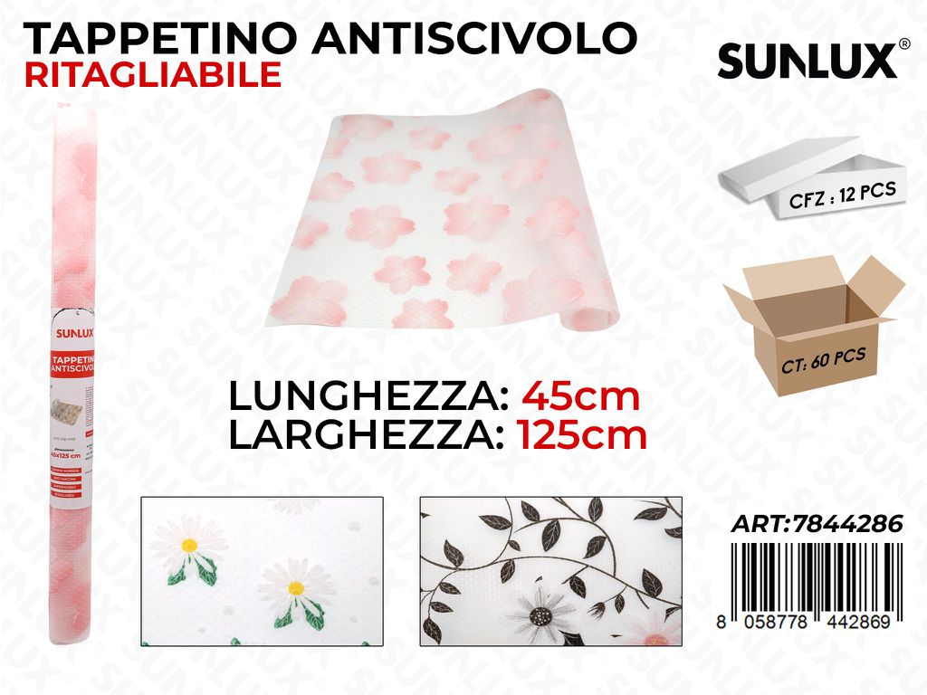 Sunlux Tappetino Antiscivolo Ritagl. Ass. 45*125CM