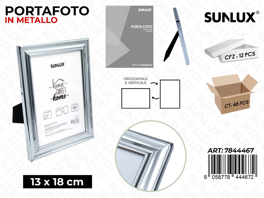 Sunlux Portafoto Metallo c/ Supp. 13*18CM