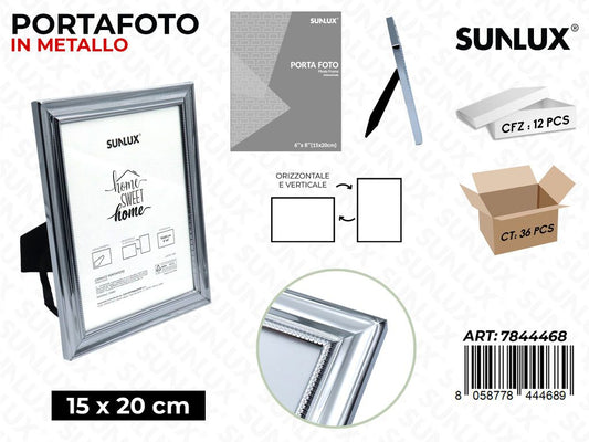 Sunlux Portafoto Metallo c/ Supp. 15*20CM