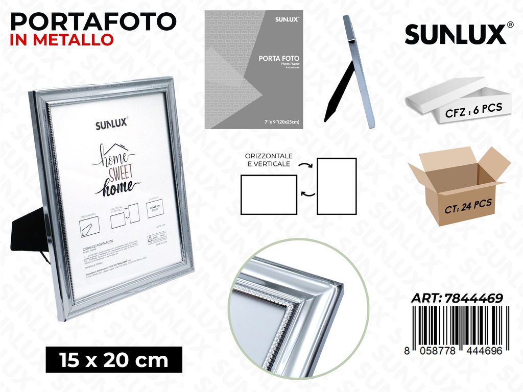 Sunlux Portafoto Metallo c/ Supp. 15*20CM