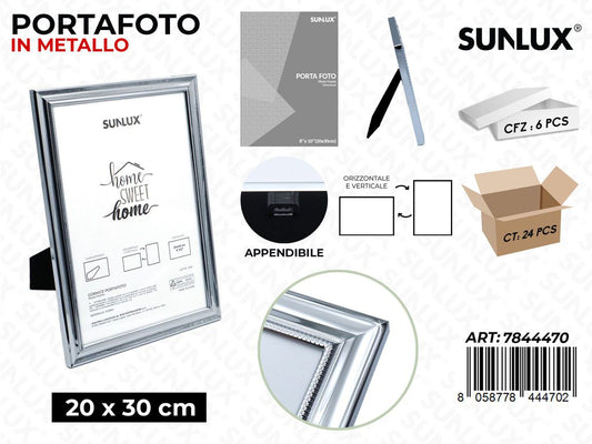 Sunlux Portafoto Metallo c/ Supp. 20*30CM