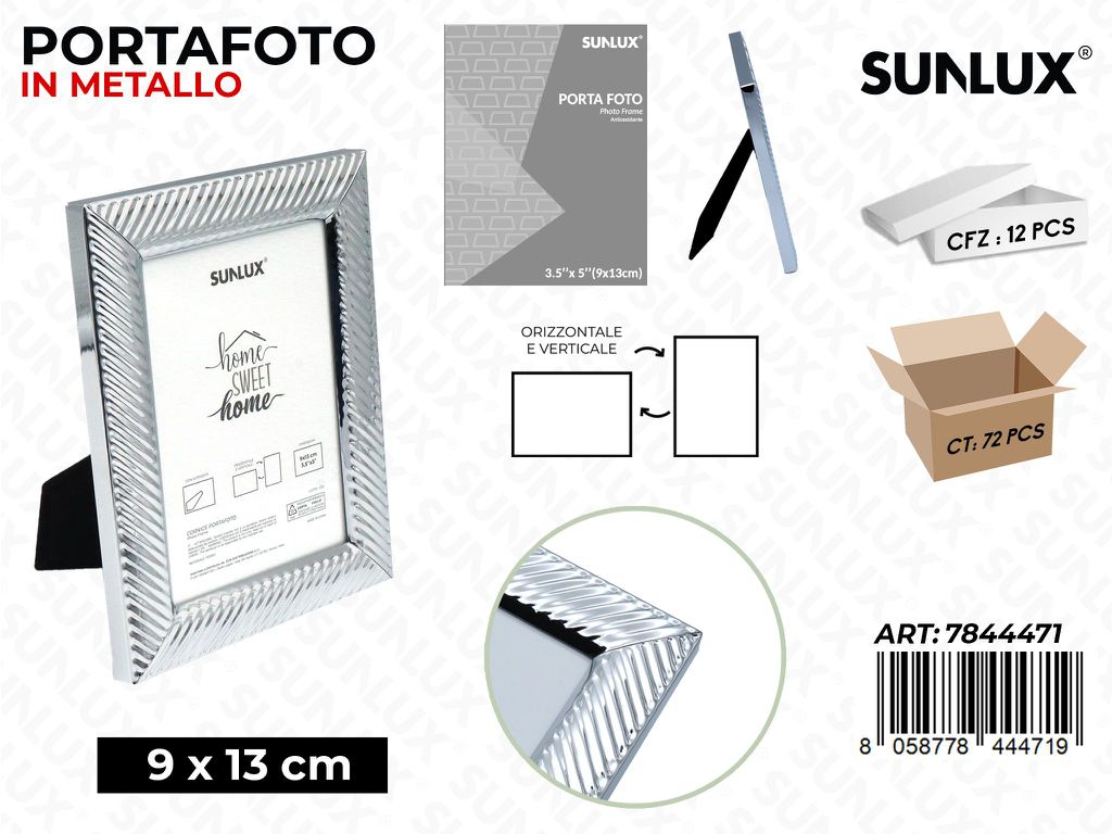 Sunlux Portafoto Metallo c/ Supp. 9*13CM