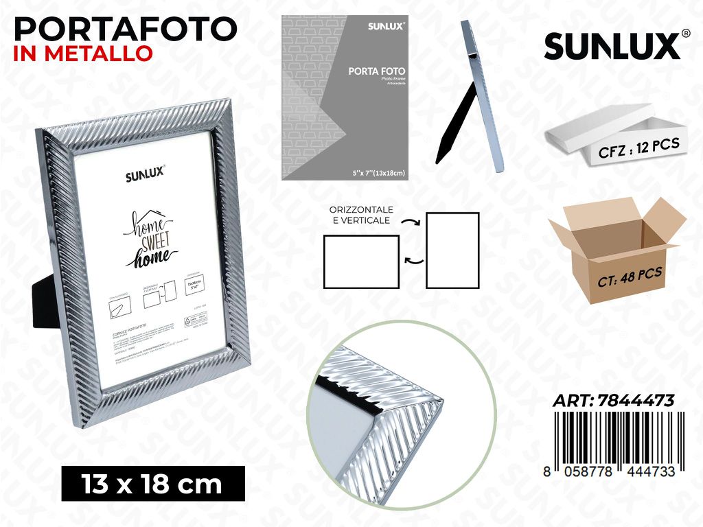 Sunlux Portafoto Metallo c/ Supp. 13*18CM