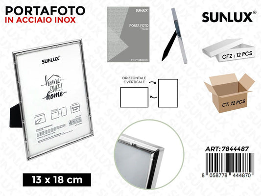 Sunlux Portafoto Acc.inox c/ Supp. 13*18CM