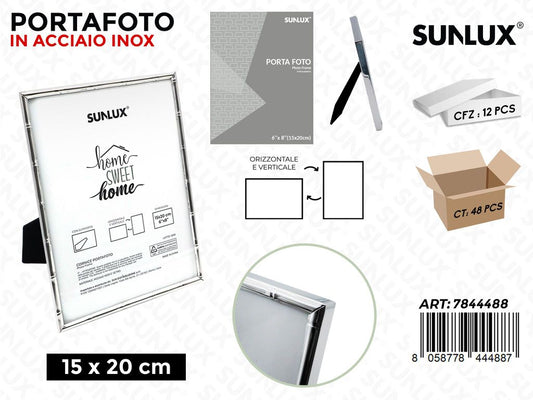Sunlux Portafoto Acc.inox c/ Supp. 15*20CM