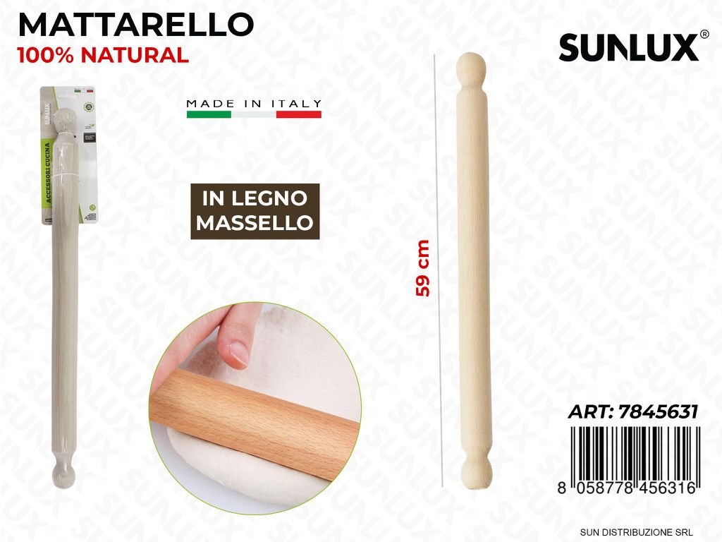 Mattarello in Legno Massello 59CM