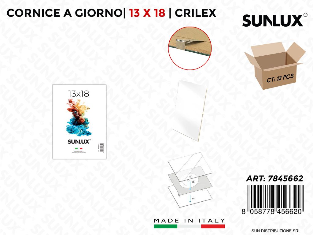13*18CM Cornice a Giorno Crilex