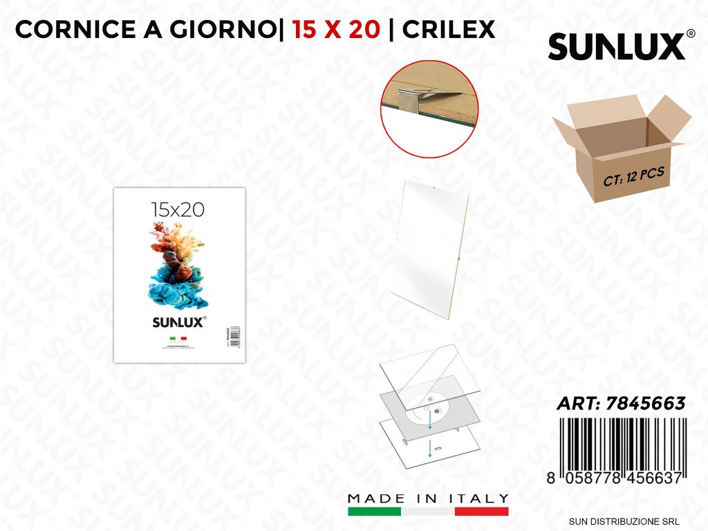 15*20CM Cornice a Giorno Crilex