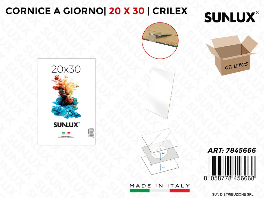 20*30Cm Cornice A Giorno Crilex