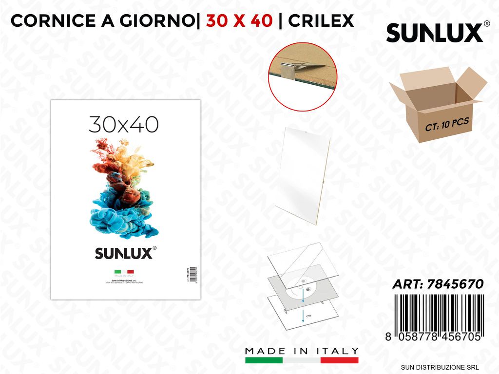 30*40CM Cornice a Giorno Crilex