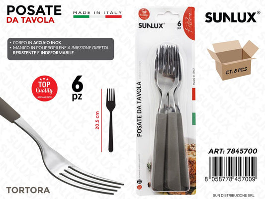 Forchette in Acciaio Inox Tortora 6PCS 20.5CM