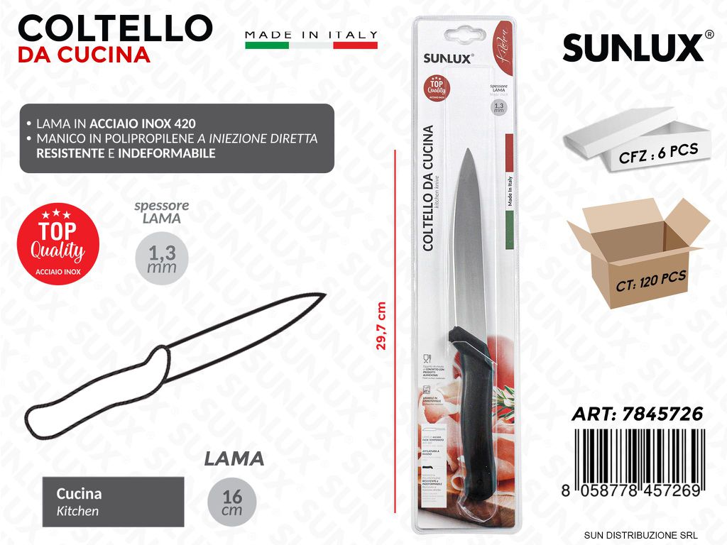 Coltello da Cucina in Acciaio Inox 420 29.7CM