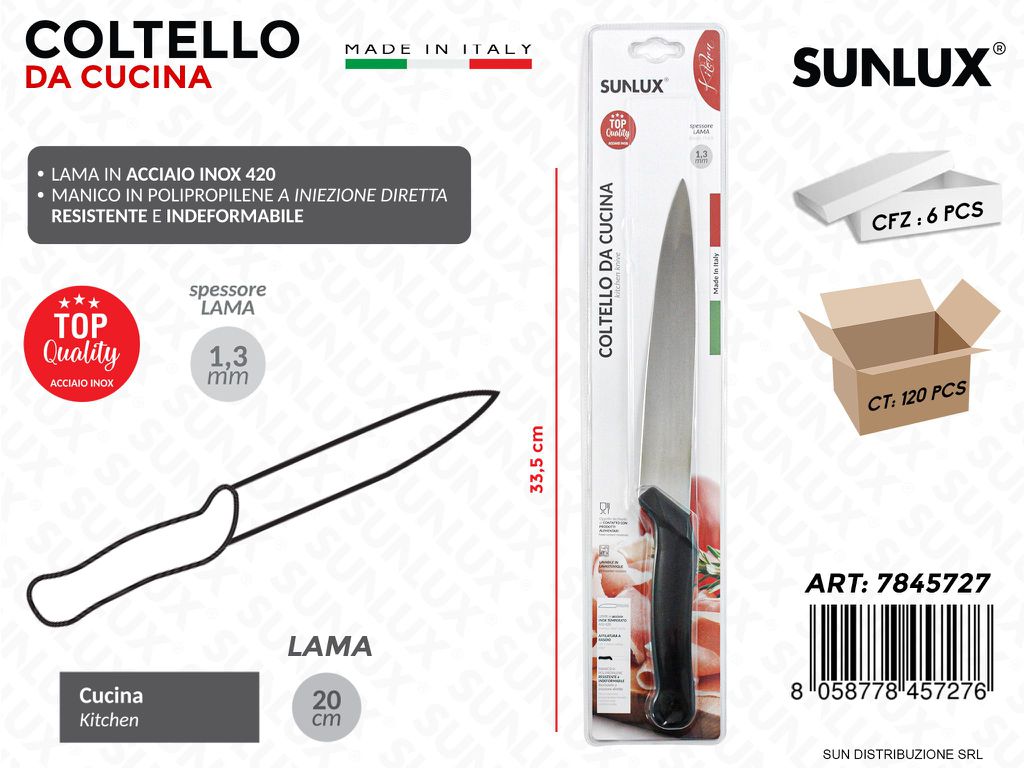 Coltello da Cucina in Acciaio Inox 420 33.5CM