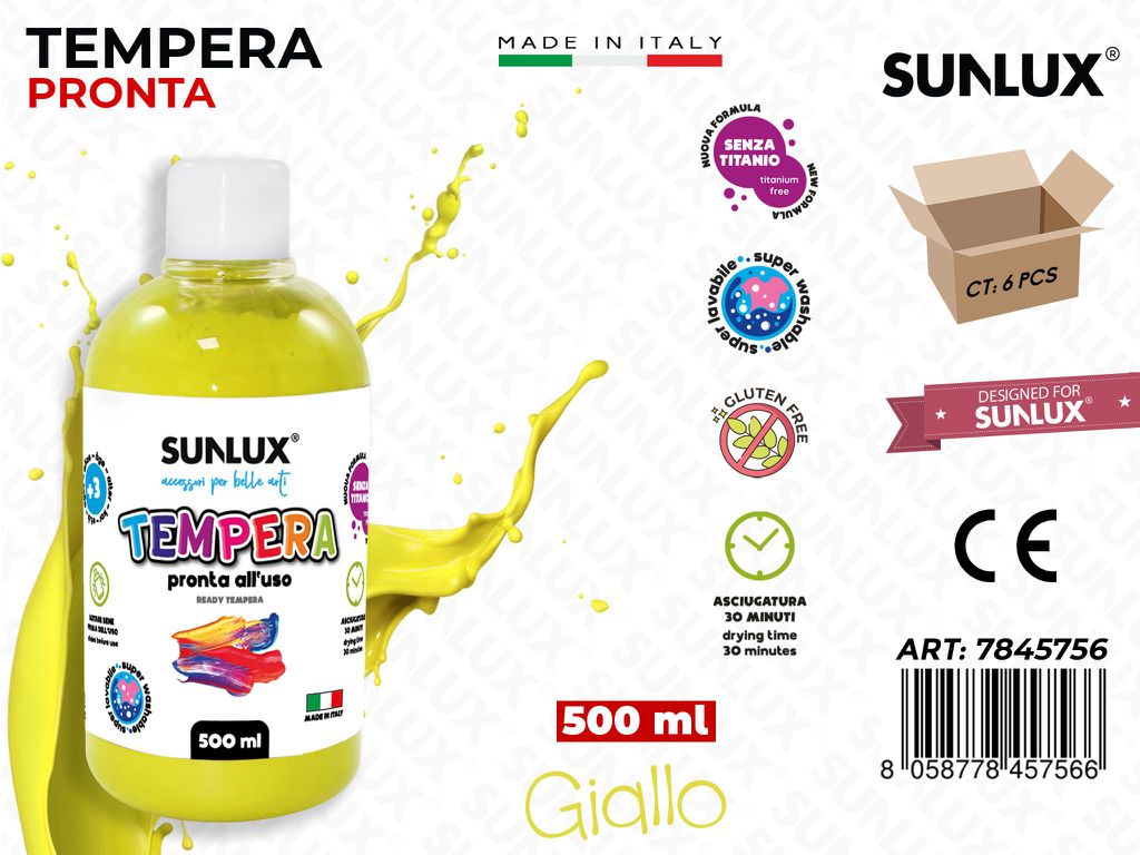 Tempera Pronta Giallo 500ML