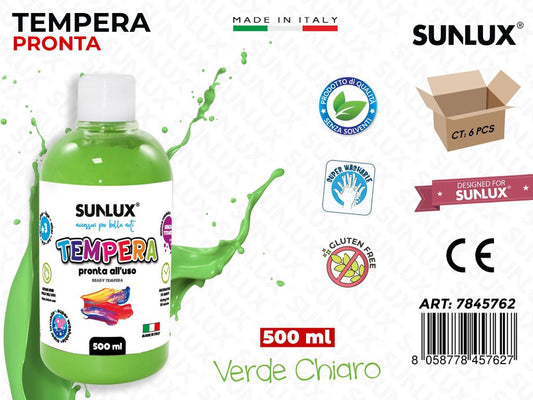 Tempera Pronta Verde Chiaro 500ML