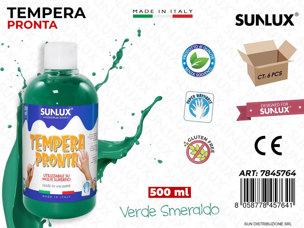 Tempera Pronta Verde Smeraldo 500ML