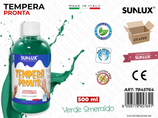 Tempera Pronta Verde Smeraldo 500ML