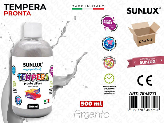 Tempera Pronta Argento 500ML