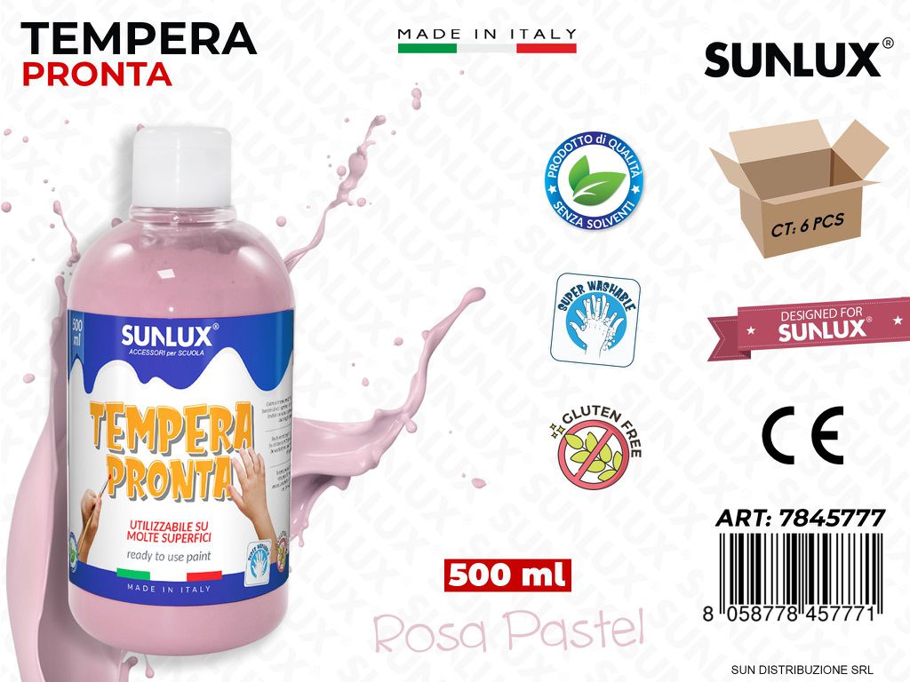 Tempera Pronta Rosa Pastel 500ML