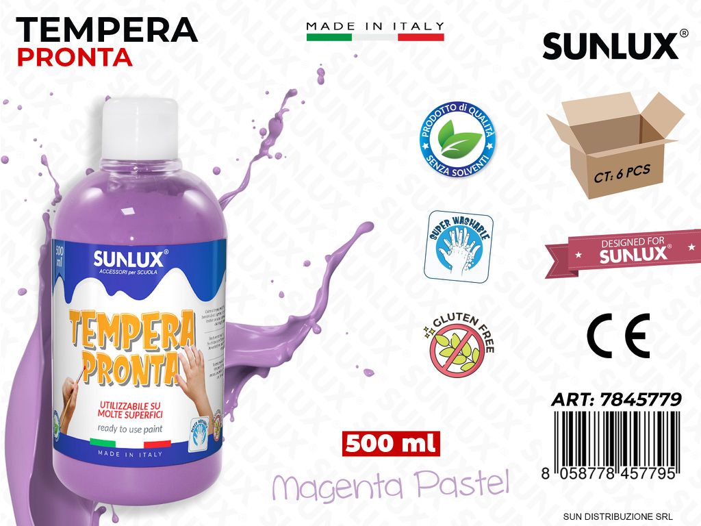 Tempera Pronta Magenta Pastel 500ML