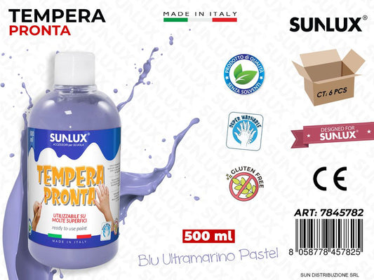 Tempera Pronta Blu Ultramarino Pastel 500ML