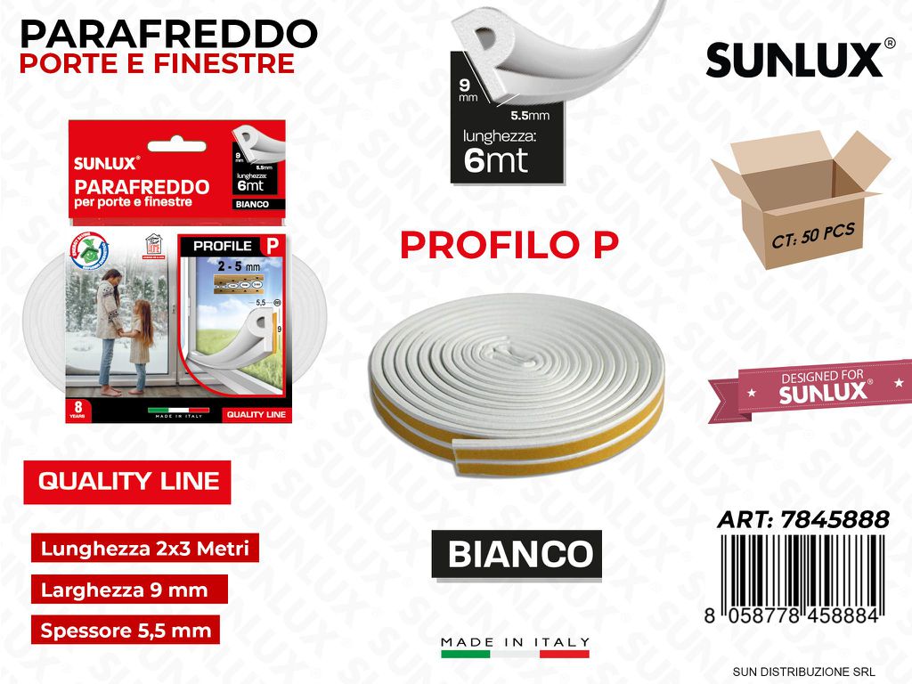 Parafreddo Adv Bia. 3MT*9*5.5MM Profilo P