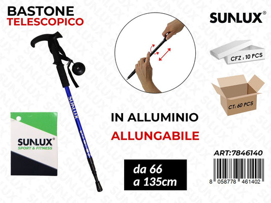 Sunlux Bastone Telescopico Allum. 66-135CM