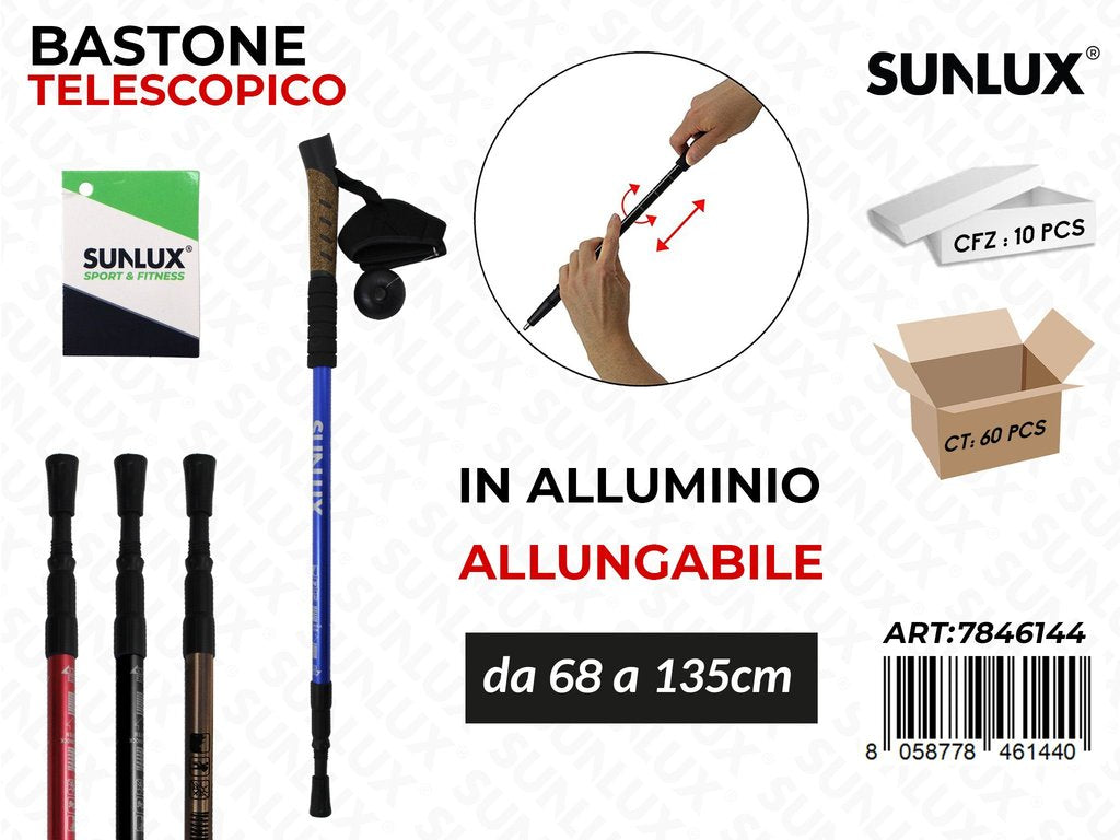 Sunlux Bastone Telescopico Allum. 68-135CM