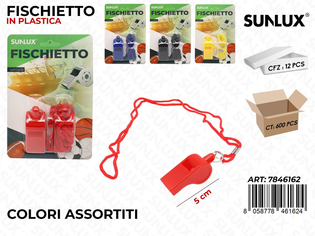 Fischio Plastica 5CM Col. Ass. 5CM