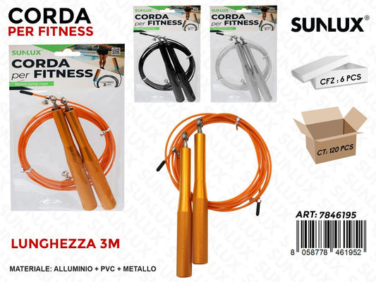 Sunlux Corda per Fitness Ass. 3MT Allum.-met.