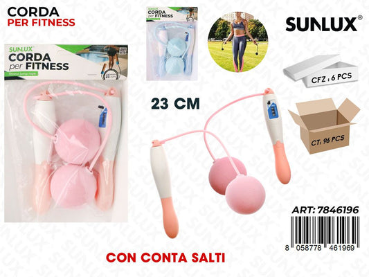 Sunlux Corda per Fitness c/ Conta Salti 23CM