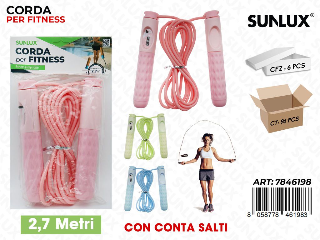 Sunlux Corda per Fitness c/ Conta Salti 2.7MT