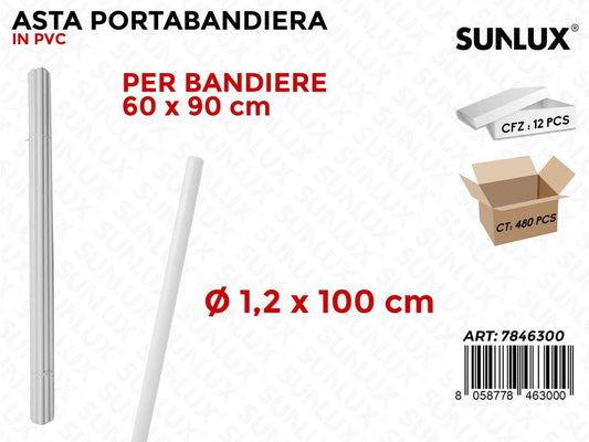 Sunlux Asta Portabandiera Pvc D.1.2*100CM