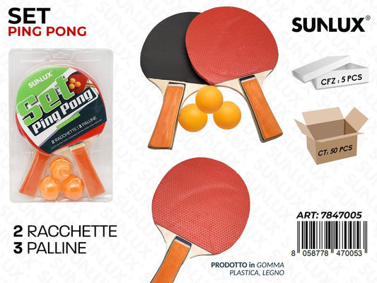 Set Racchette C/ Pallette Pingpong