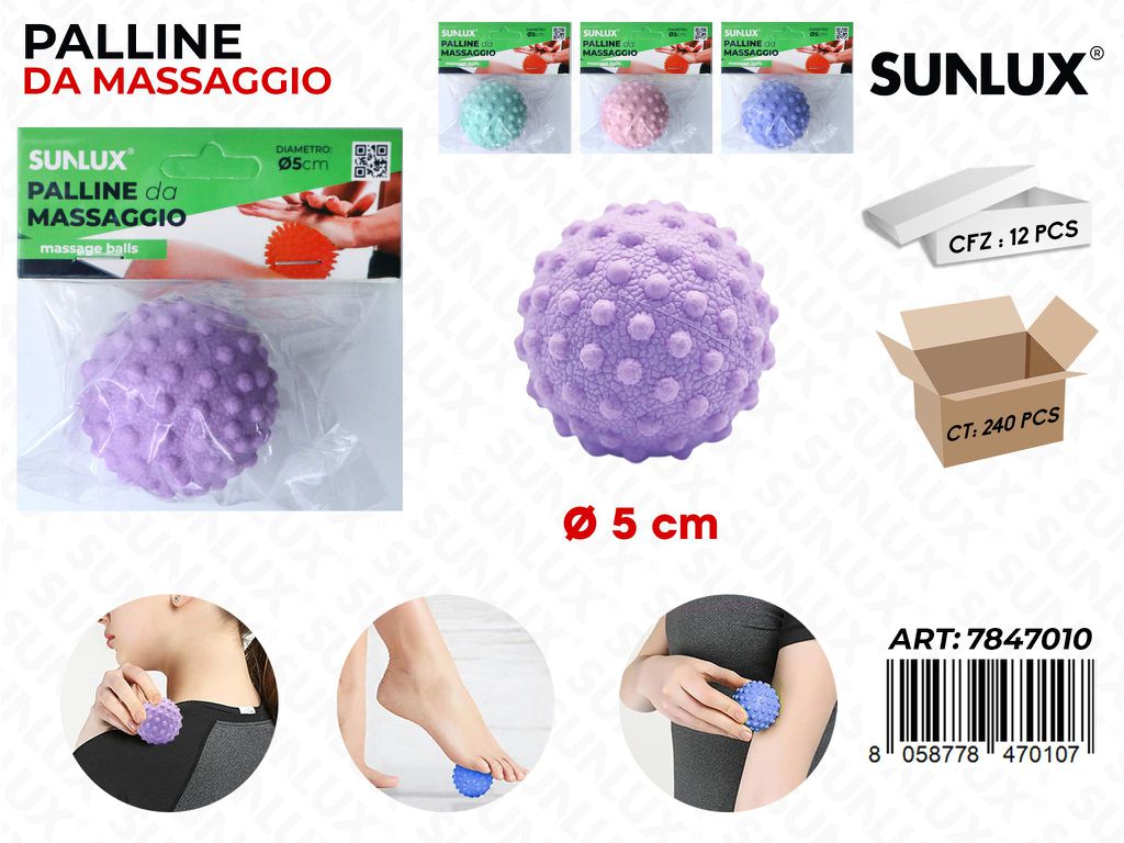 Sunlux Palline da Massaggio Ass. 5CM