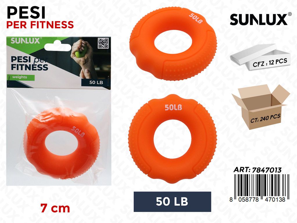 Sunlux Pesi per Fitness Rosso 7CM 50LB