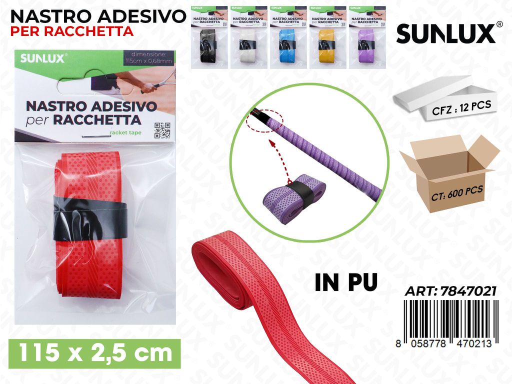 Sunlux Nastro Adv per Racchetta Pu 115*2.5CM