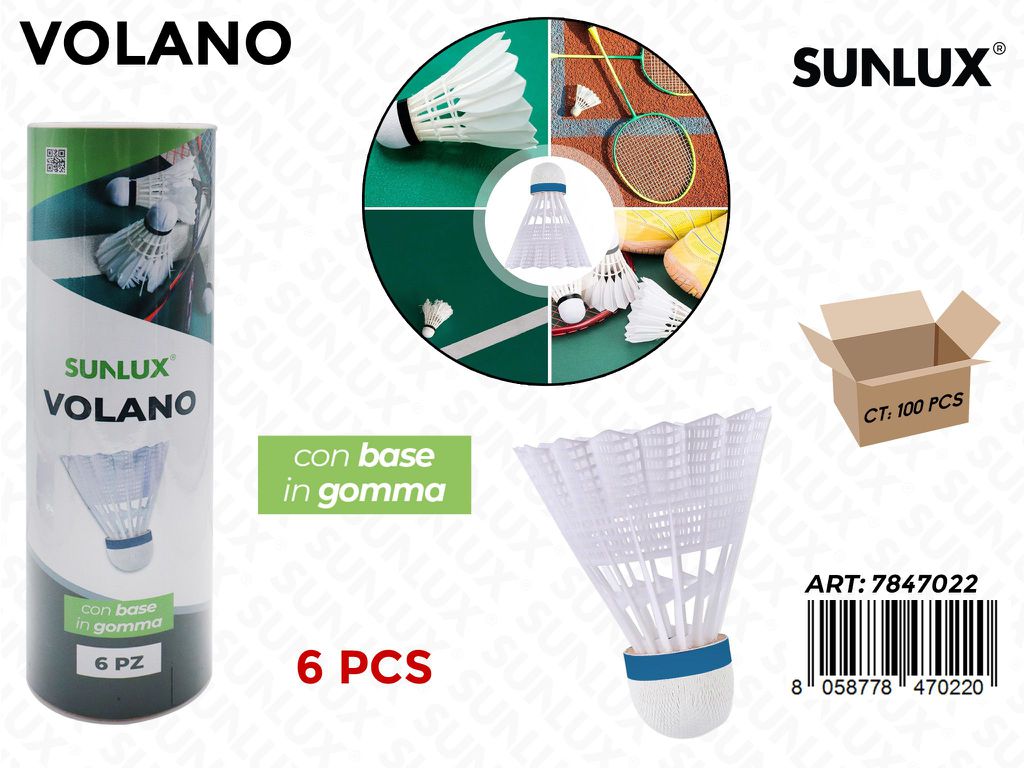 VOLANO IN GOMMA 6PCS