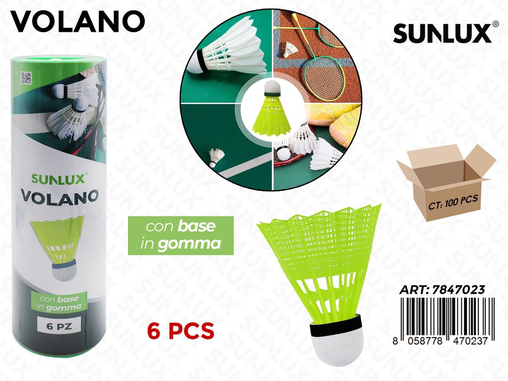 Sunlux Volani in Gomma 6PCS
