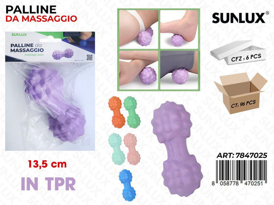 Sunlux Palline da Massaggio Ass. 13.5CM