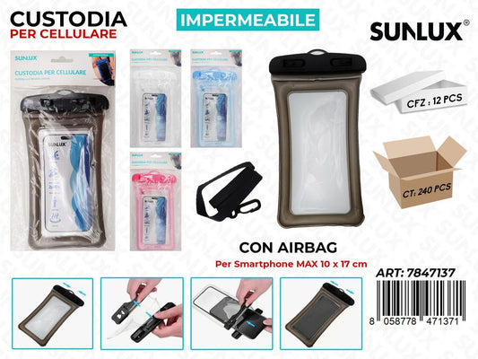 Sunlux Custodia Cellulare Imperm. c/ Airbag 10*17CM